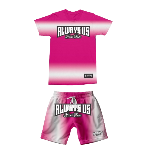 ￼Hot Pink Legendary Shirt & Shorts  Set